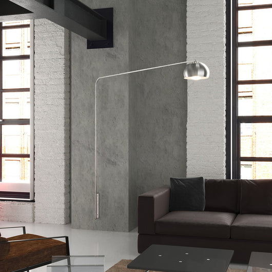 Piantana Contemporanea Corner Metallo Cromo 1 Luce E27