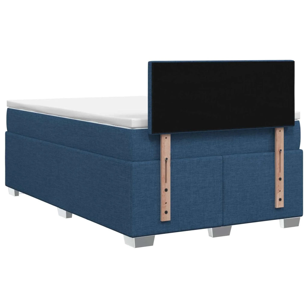 Letto box spring con materasso Blu 120 x 190 cm Tessuto 3450438