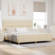 Letto  Crema 200x200 cm in Tessuto
