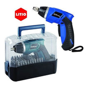 Hu-firma AV36-LI Avvitatore a Batteria al Litio 3,6V 1,3Ah Frizione 10+1 4 Nm 180 giri-min LED Kit 55 Accessori colore Rosso