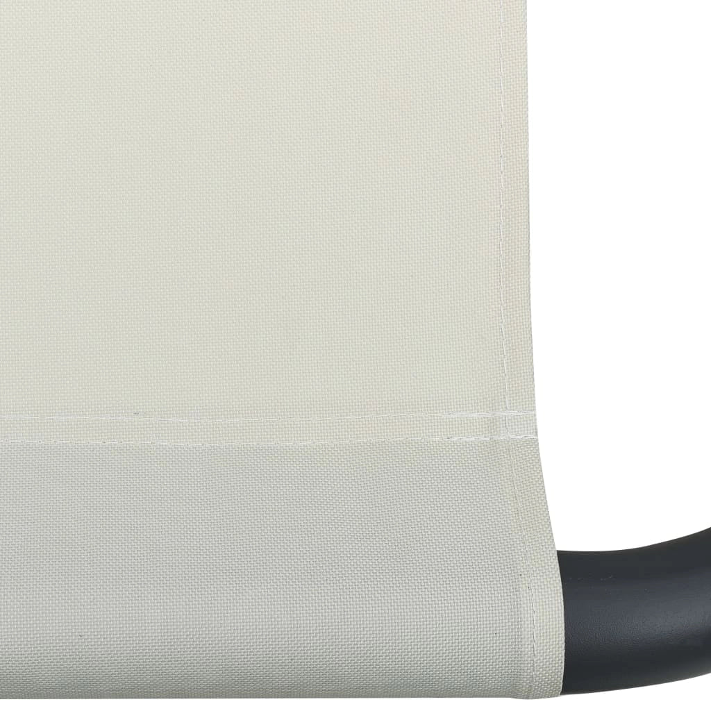 Lettino prendisole sedia a sdraio lettino prendisole letto da giardino mobili da esterno per patio con baldacchino e cuscino bianco crema 02_0012276