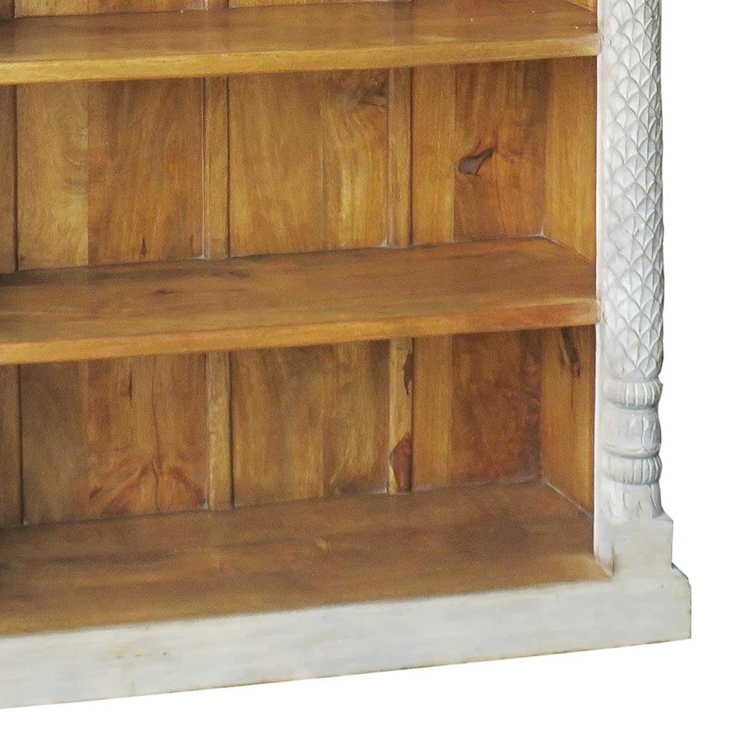Scaffale in legno bianco 120x41x181h