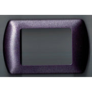 Trade Shop - Placchette Placche In Abs Compatibili Per Master Modo Colorra Placca Copriprese - Viola Metallizzato -4 Fori     -