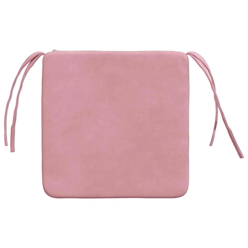 Cuscini per Seduta 4 pcs Rosa 40 x 40 x 3 cm Velluto 42015210