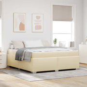 Struttura del letto con materasso Crema 180 x 200 cm Tessuto 3399206