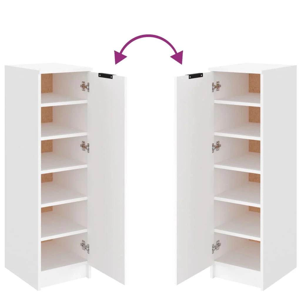 Scarpiera mobile contenitore per scarpe mobile per ingresso/corridoio/soggiorno 30 x 35 x 100 cm legno ingegnerizzato bianco 02_0021446