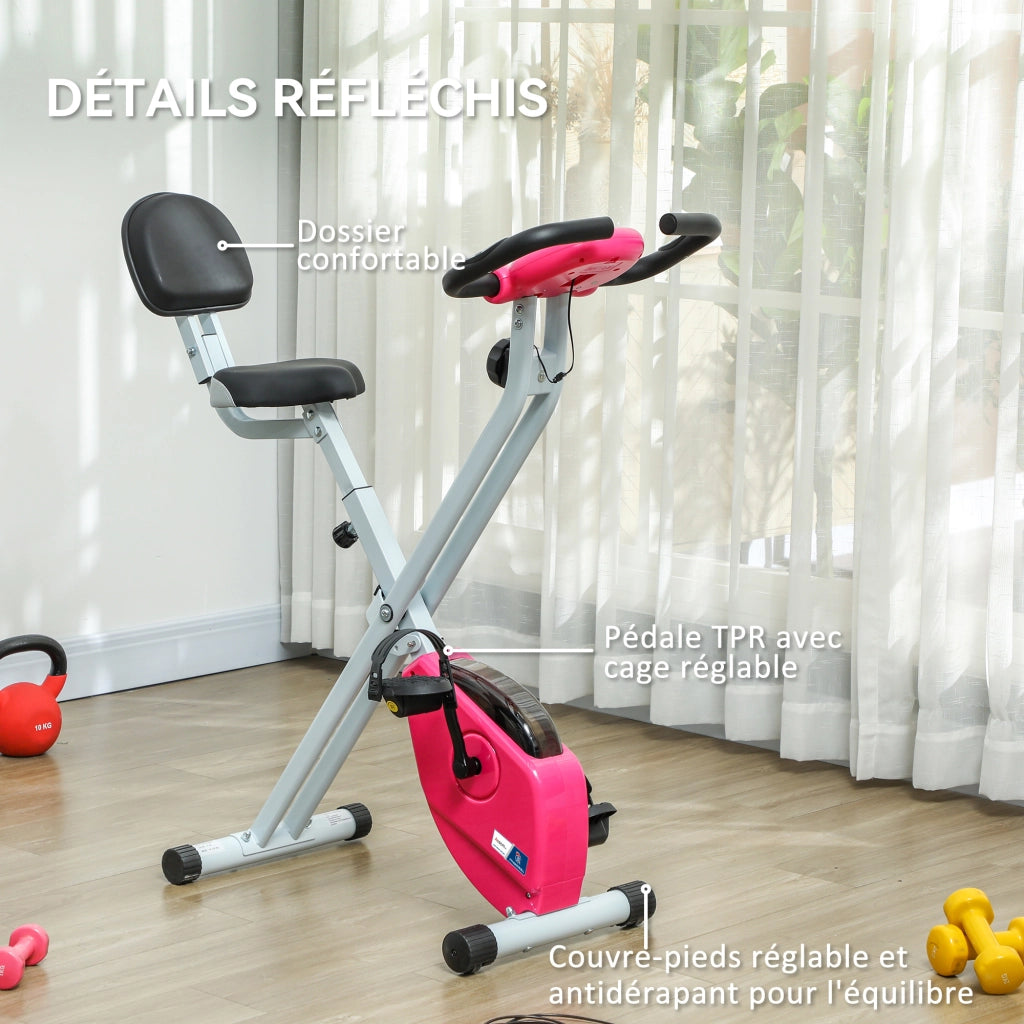 Cicloergometro Pieghevole ¨C zephmum ¨C Rosa, 8 Livelli Resistenza