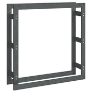 Portalegna portalegna organizer portaoggetti 100 x 25 x 100 cm legno di pino grigio 02_0045100