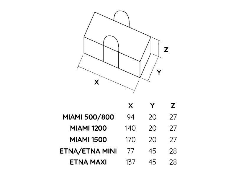 Borsa da trasporto per cuocispiedini e barbecue Lisa linea Miami ed Etna - ETNA MAXI