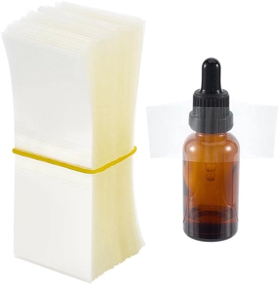 Cinture di chiusura 600 pezzi - 8 x 3 cm - Sigillanti per bottiglie - Adatti per balsami labiali - Colari in vetro - Resistenti agli urti e impermeabili - Folia di sigillatura
