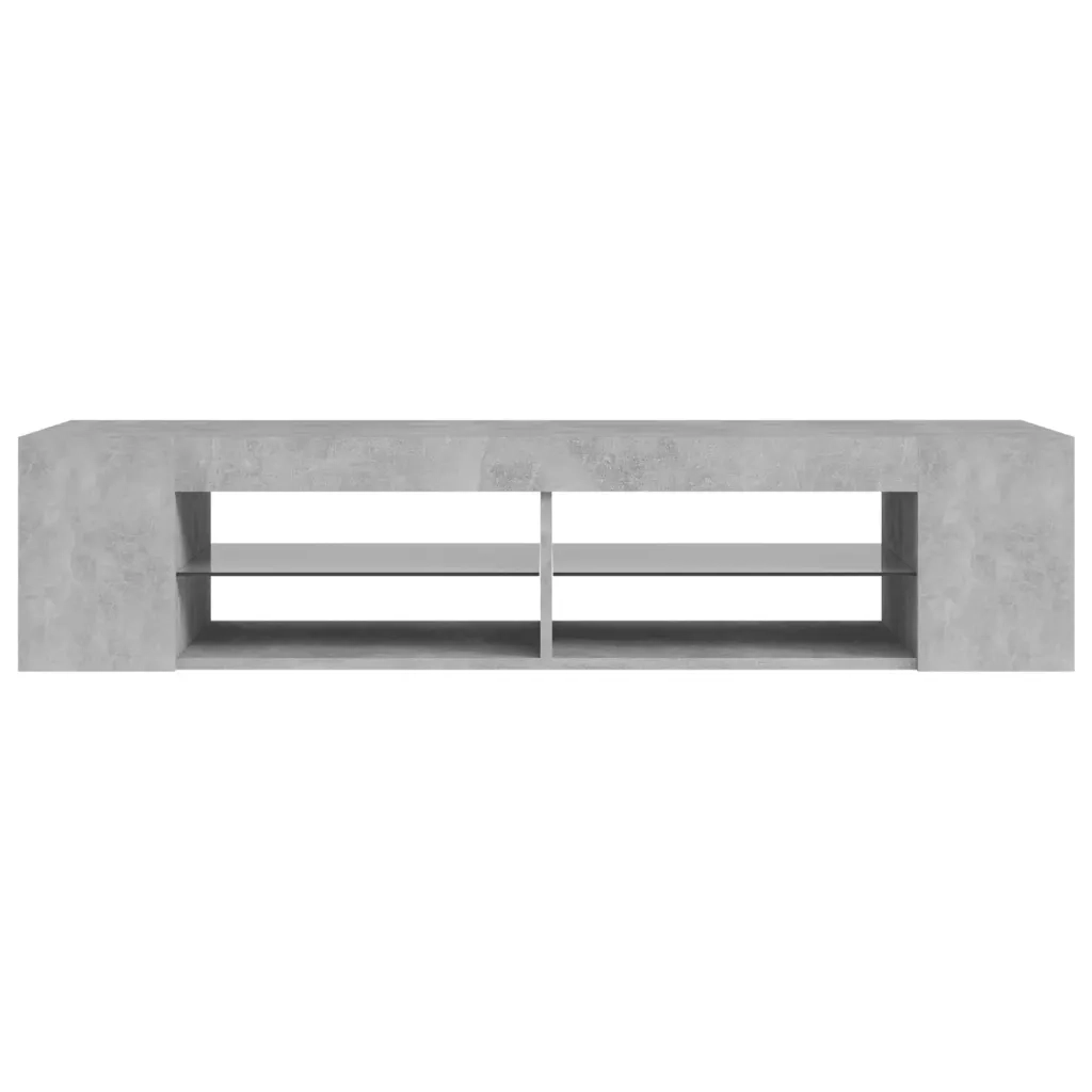 Mobile Porta TV con Luci LED-Credenza per TV Grigio Cemento 135x39x30 cm