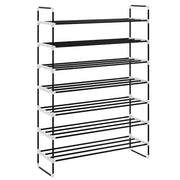 Scarpiera con 7 Ripiani in Metallo e Plastica Nero cod mxl 53464