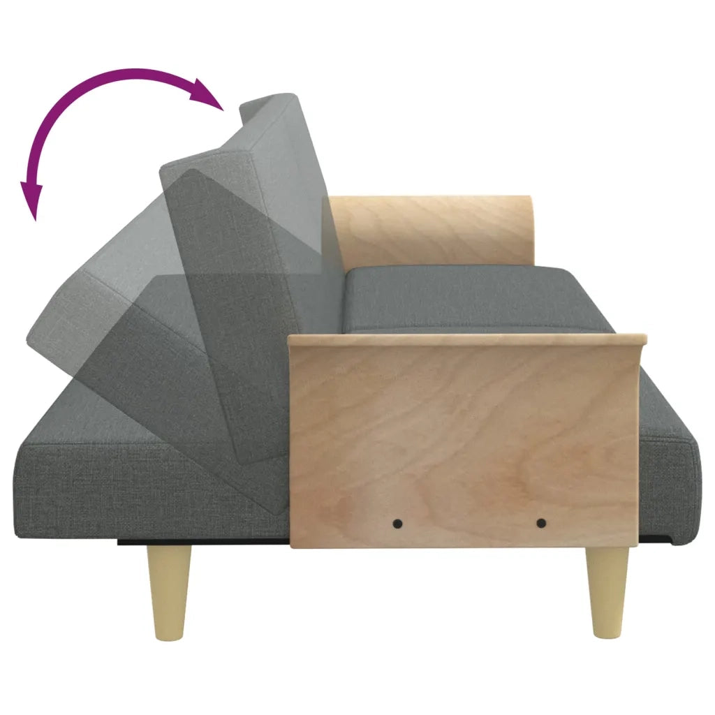 Divano letto | Sof¨¤ letto | Letto singolo con Braccioli Grigio Scuro in Tessuto