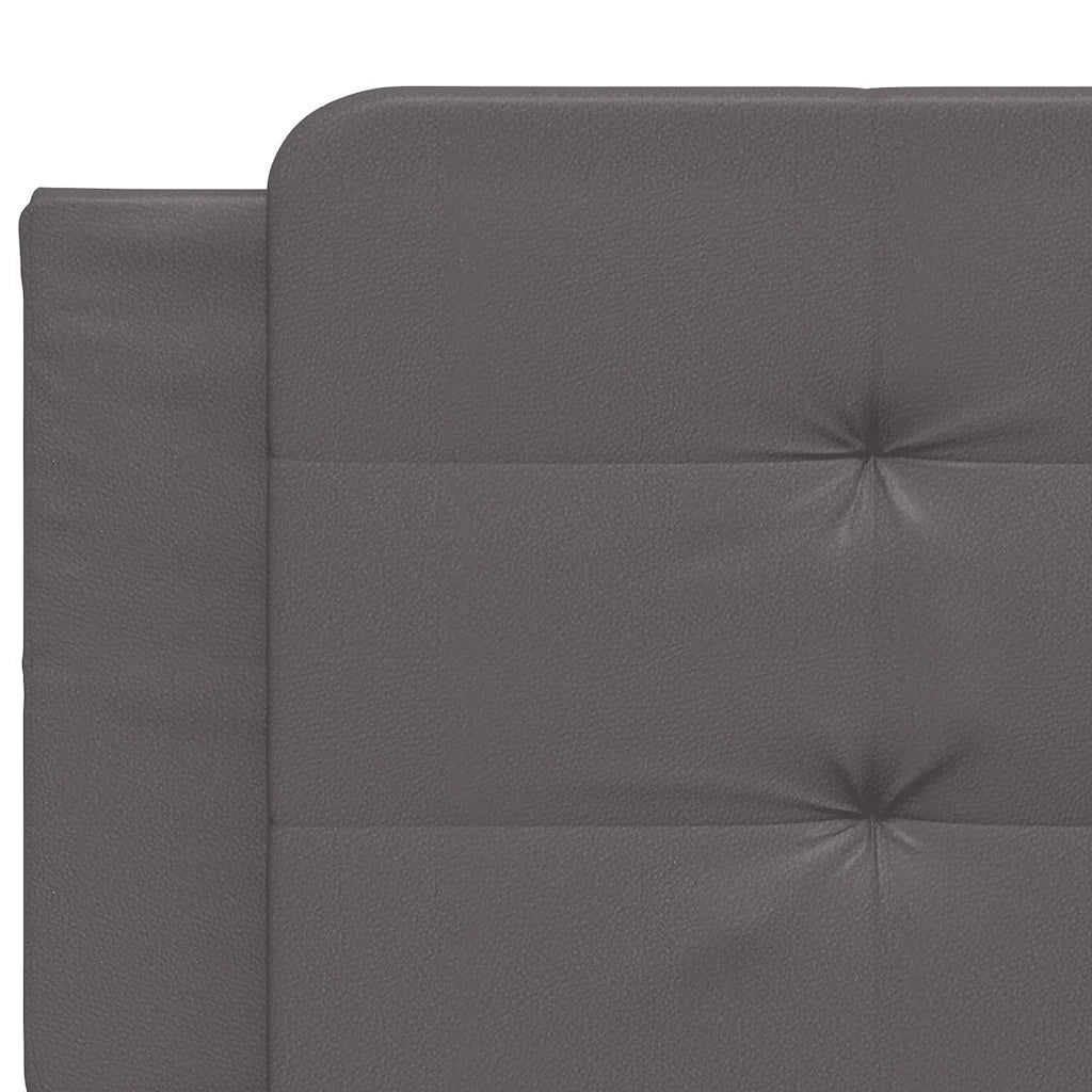 Giroletto con Testiera Grigio 200x200 cm in Similpelle