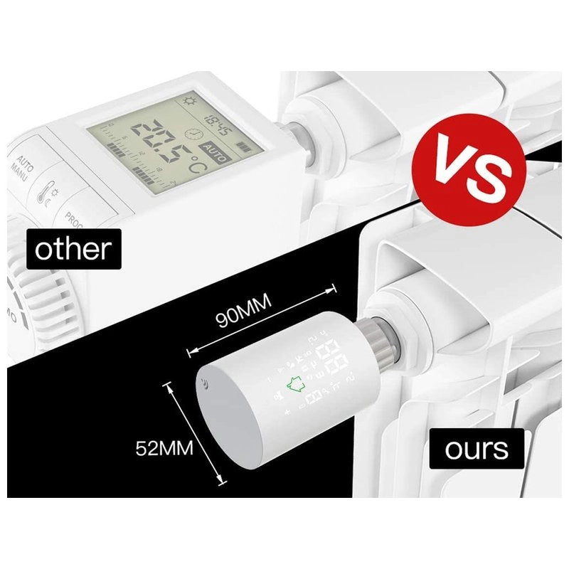 ZigBee Termostato Valvola Wireless Per Radiatore Termosifone Alimentazione Con Pile Compatibile Con Alexa e Google Home