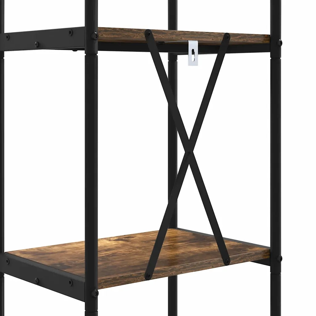 Libreria-Scaffale per Libri-Mobile di Stoccaggio Rovere fum¨¦ 40 x 30 x 109 cm Legno multistrato 690992