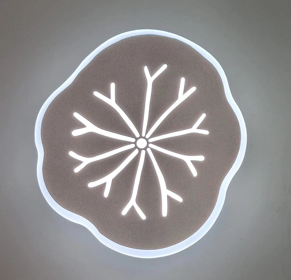 Applique LED Moderna da Parete 14W 1120lm Bianco – Design Foglia – CCT 3000K/4000K/6500K – Luce Diffusa 270° – Interni
