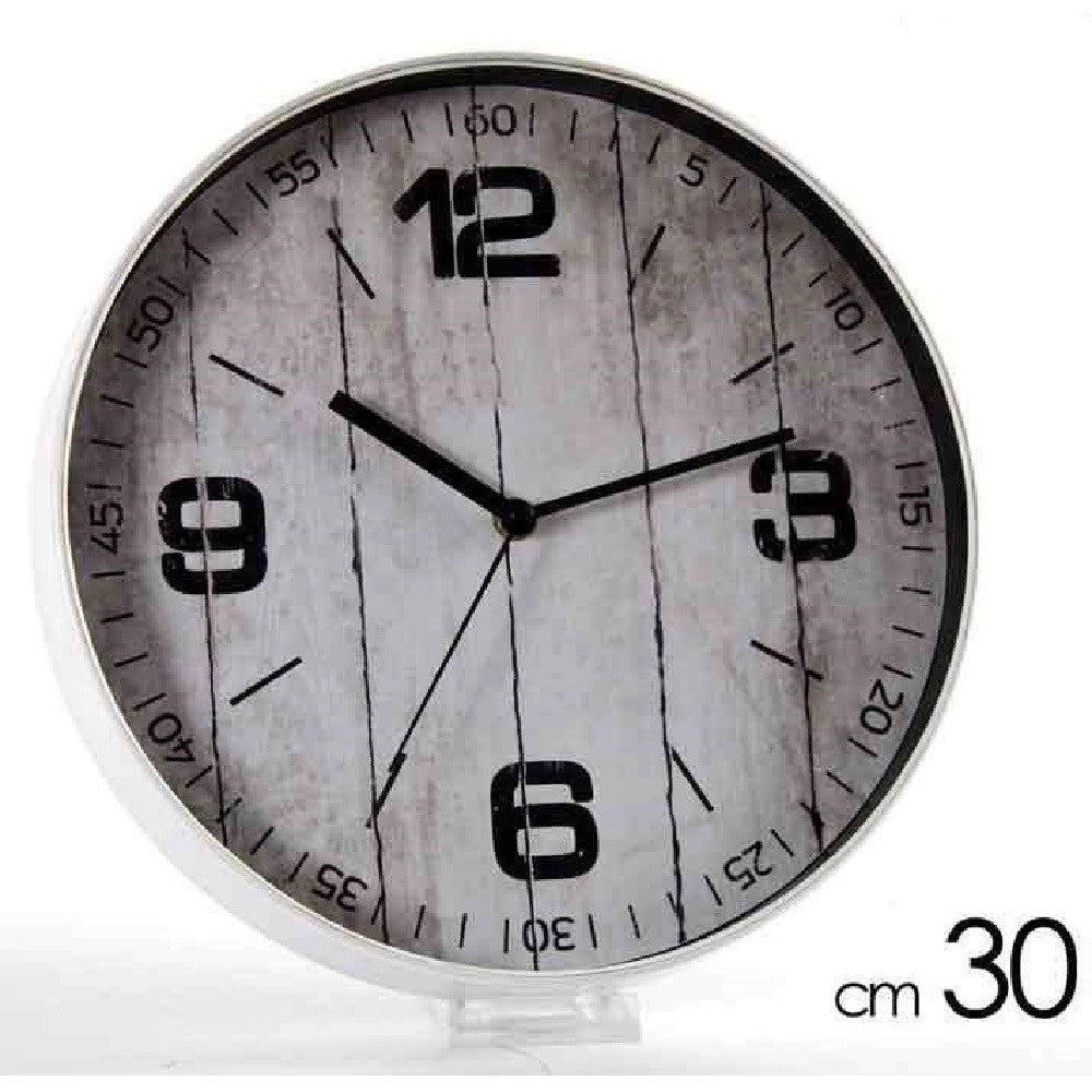 Trade Shop - Orologio Da Parete Tondo Movimento Silenzioso 30x4cm Plastica Vari Colori 738869 -