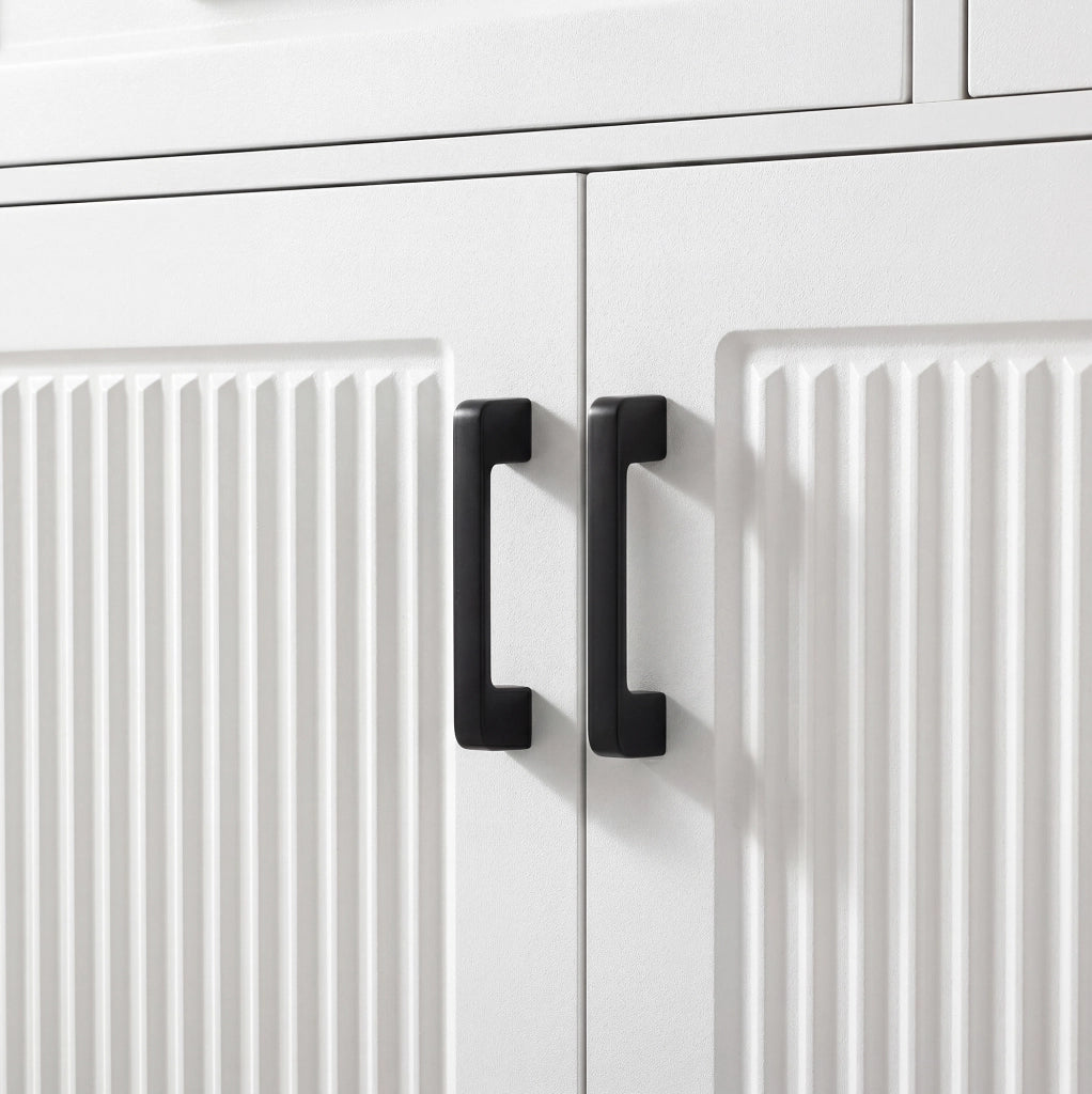 Sideboard bianco in MDF 160 cm con 4 ante e 3 cassetti