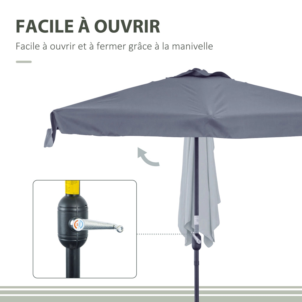 Tettoia da balcone ¨C zephmum ¨C grigio metallo 230x130x249 cm