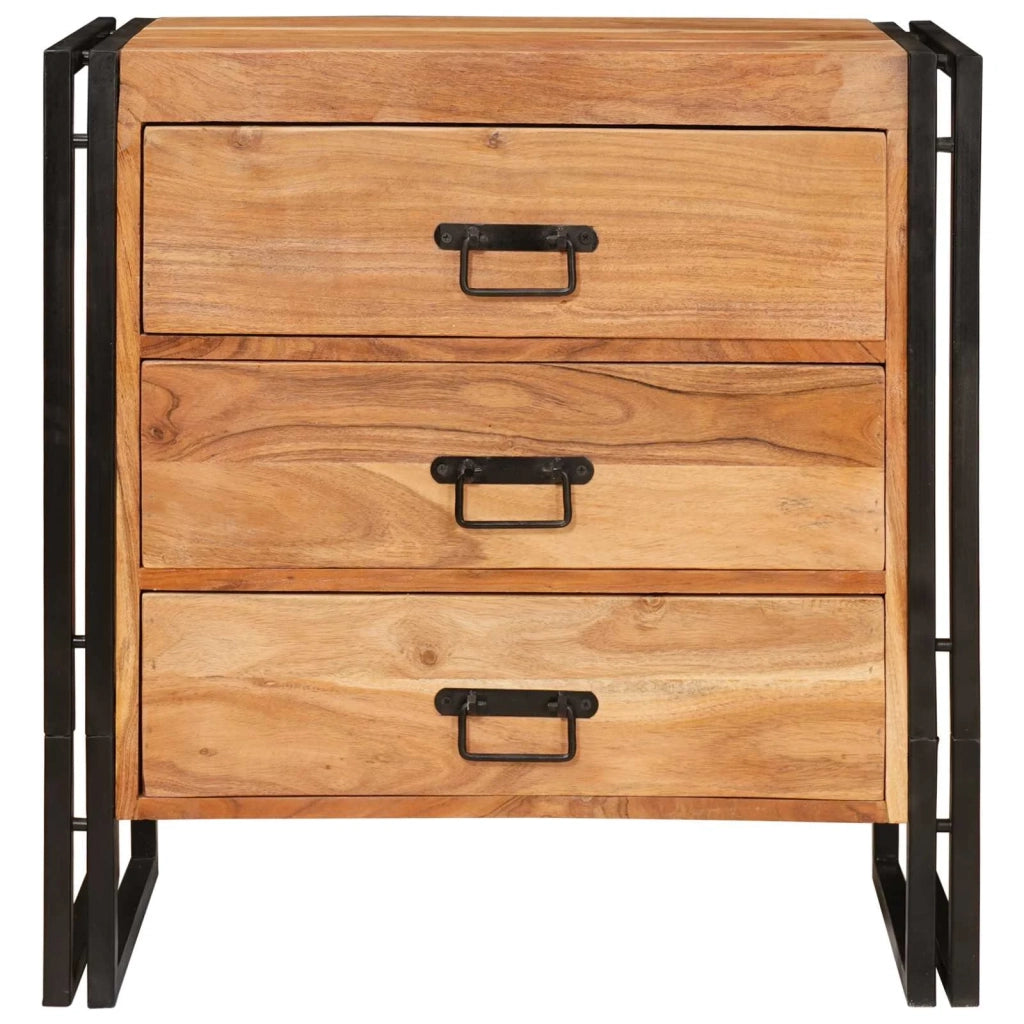 Credenza Marrone 66 x 33 x 70 cm Legno di Acacia Massello 4016720