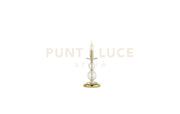 LUMETTO VIVALDI 1 LUCE TRASPARENTE ORO ATTACCO E14 D.14CM