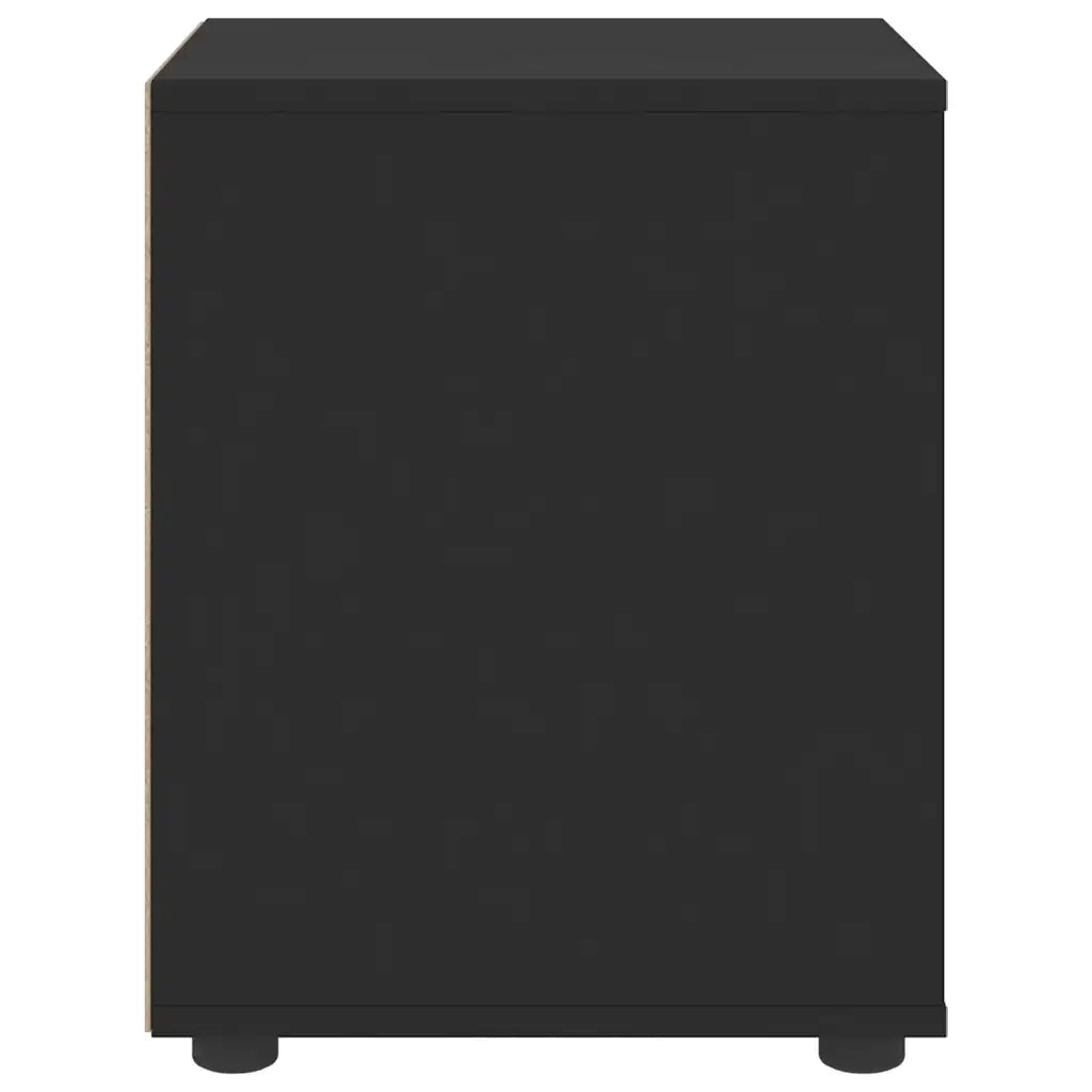 Comodino VISNES Nero 45x40x50 cm in Legno Multistrato