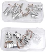 Set di Forme per Unghie 10 pezzi - Sostegno in Metallo Durevole - Leggero e Portatile - Sicuro nel Suo Posto - Disegno a Cristallo - Set Pratico - Forme per Unghie
