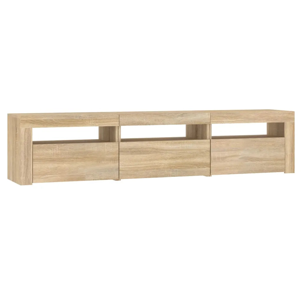 Mobile Porta TV con Luci LED Rovere Sonoma 180x35x40 cm 3152756