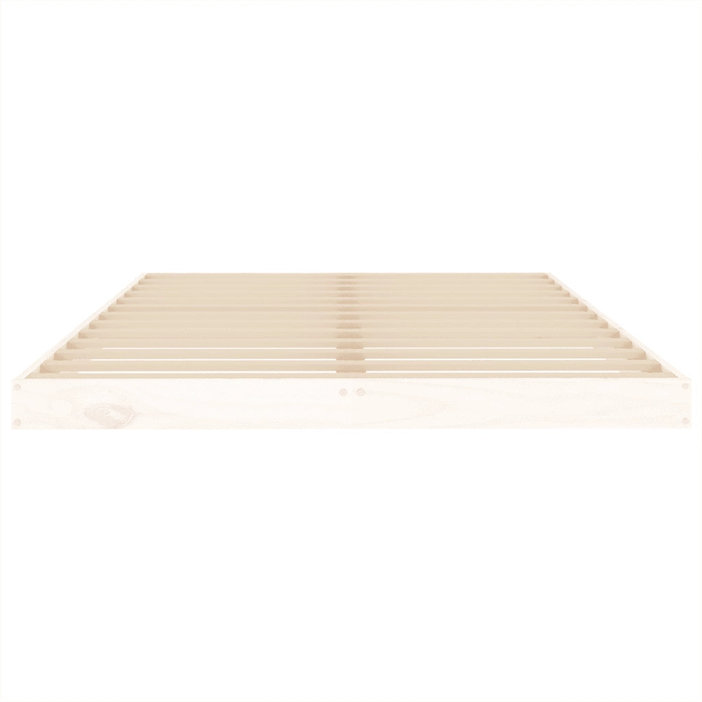 Giroletto senza Materasso Bianco 120x200 cm Legno Massello Pino 823450