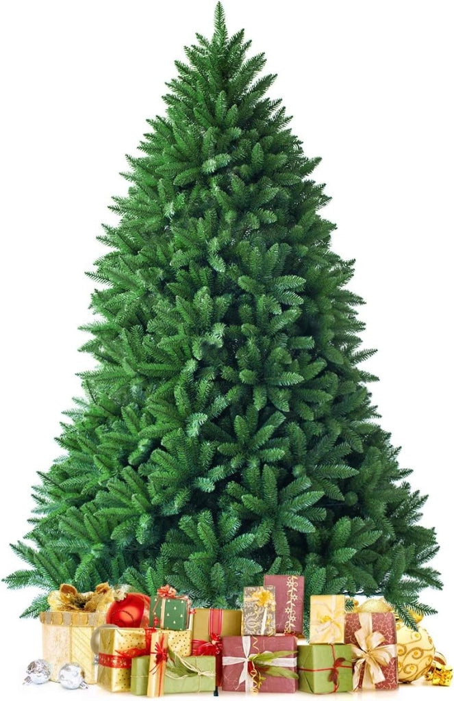 Albero di Natale 150/180 cm Verde Artificiale in PVC/PE con Base in Ferro, Utilizzato per Feste, Case, Uffici, Negozi, Bar, Scuole, Rami Spessi