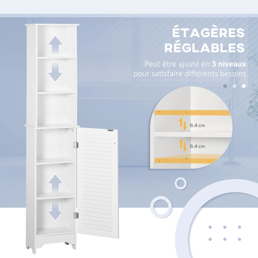 Armadietto Bagno Colonne 3 Ante ¨C zephmum ¨C Bianco MDF 80x30x180