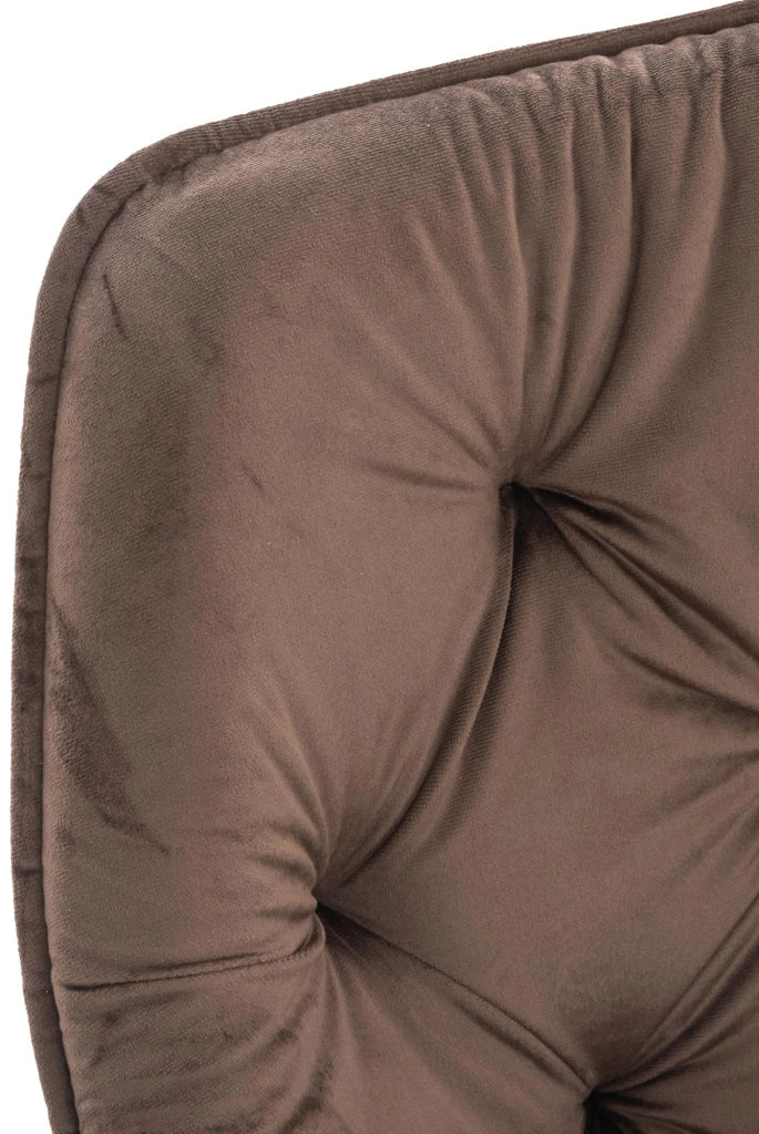 Set di 4 poltroncine Tanna in velluto marrone