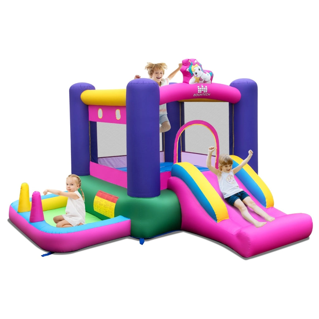 Castello gonfiabile per bambini con scivolo piscina di palline area per saltarem, Castello gonfiabile per interni ed esterni Colorato
