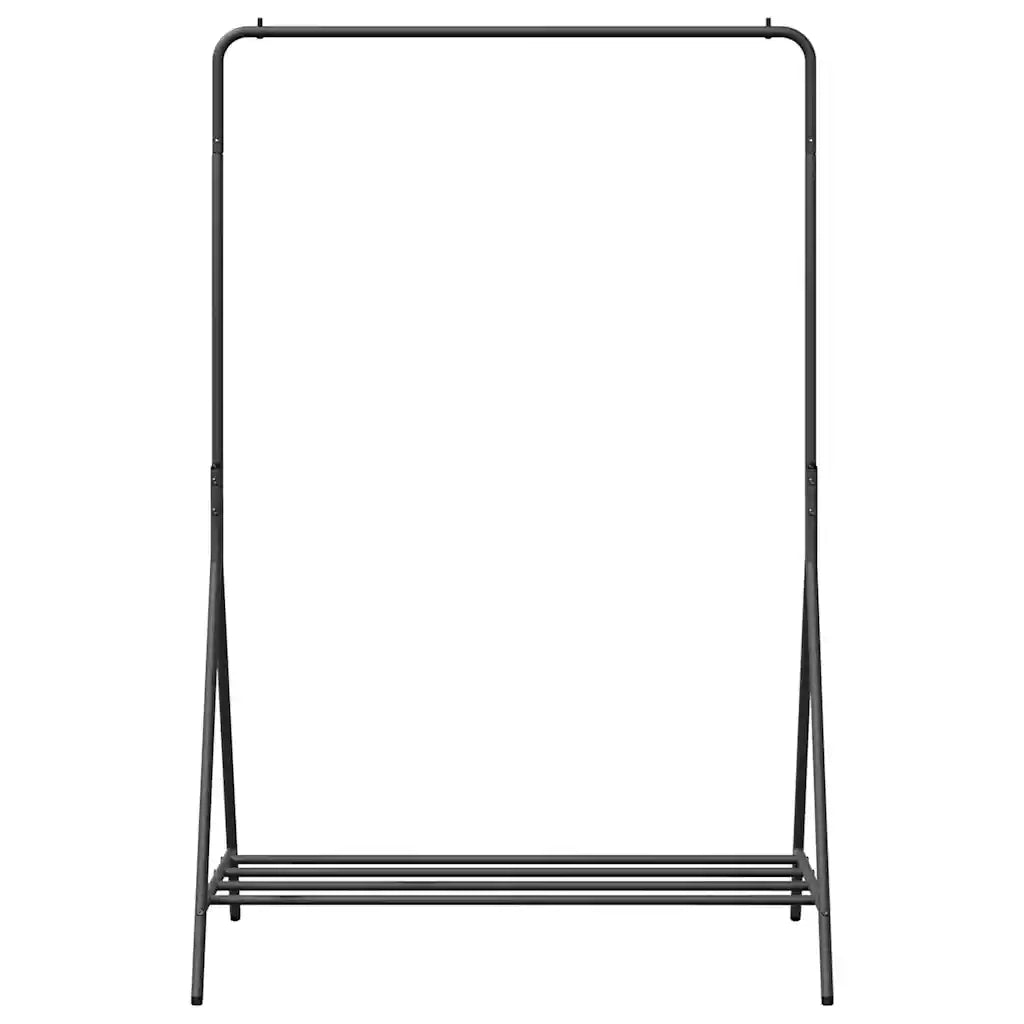 vidaXL Stendibiancheria con lo scaffale Nero 100 x 56 x 154 cm Acciaio