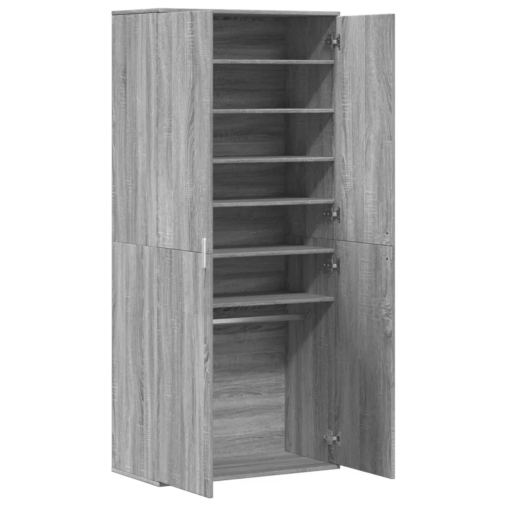 Scarpiera Grigio Sonoma 80x39x178 cm in Legno Multistrato 3276677