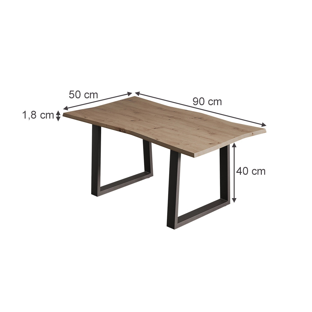 Vicco Tavolino da caffè Artigiano 90 x 50 cm