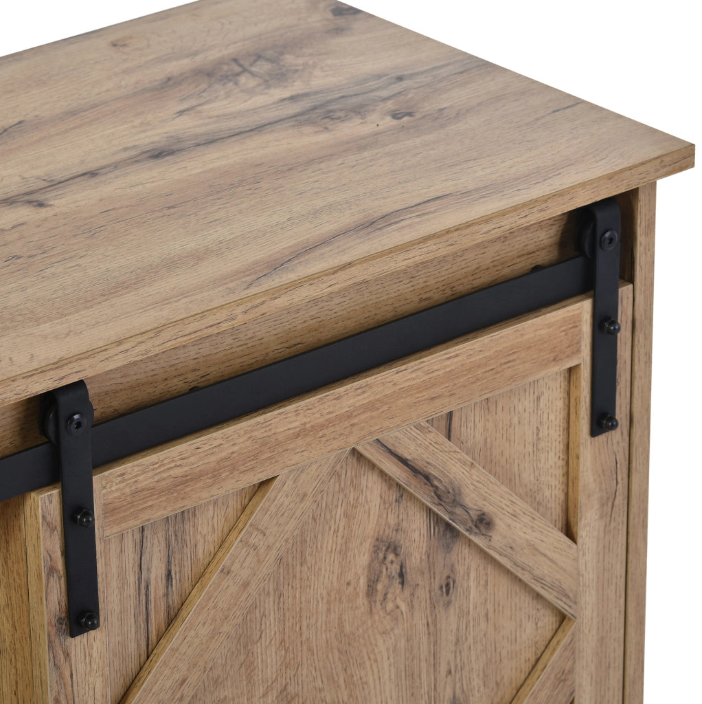 Mobile TV ULEVR 150x40x60 cm con 2 ante scorrevoli e ripiani regolabili, marrone rustico