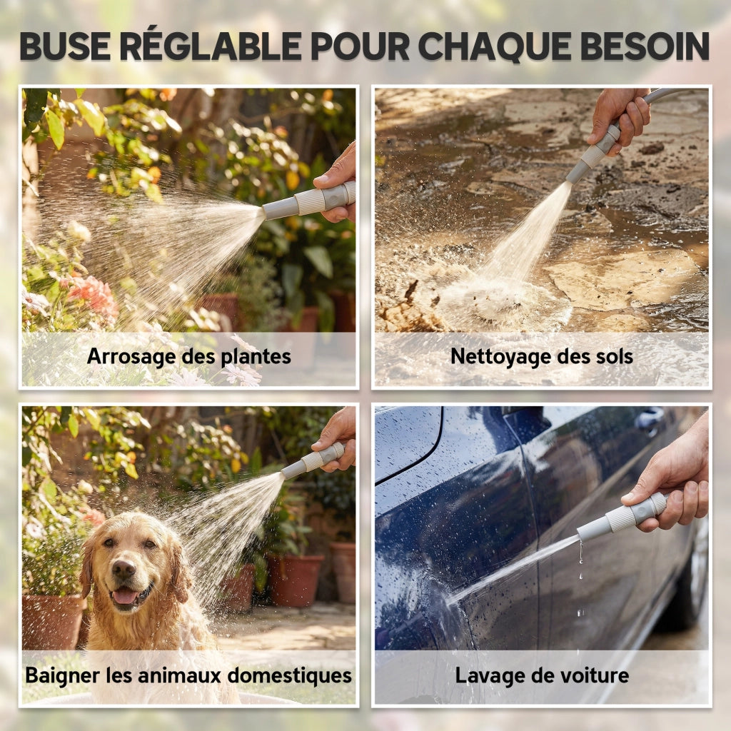 Avvolgitubo da Giardino a Muro 20+2m ¨C Xylo ¨C Grigio ? 15mm con Ugello 2 Modi