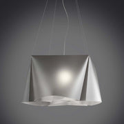 Lampadario a sospensione cinque luci luci WANDA in Polilux Argento diametro 59x h31 cm