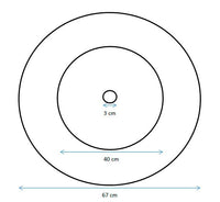 Sfera Cascata Artificiale da Giardino con LED Ø40 cm in Acciaio Inox con Pompa