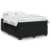 Giroletto a Molle con Materasso Nero 140x190 cm in Velluto 3285283
