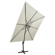 Ombrello | Parasolne a Sbalzo con Palo e Luci a LED Sabbia 300 cm