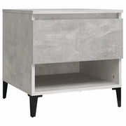 Tavolino | Tavolo laterale Grigio Cemento 50x46x50 cm in Legno Multistrato