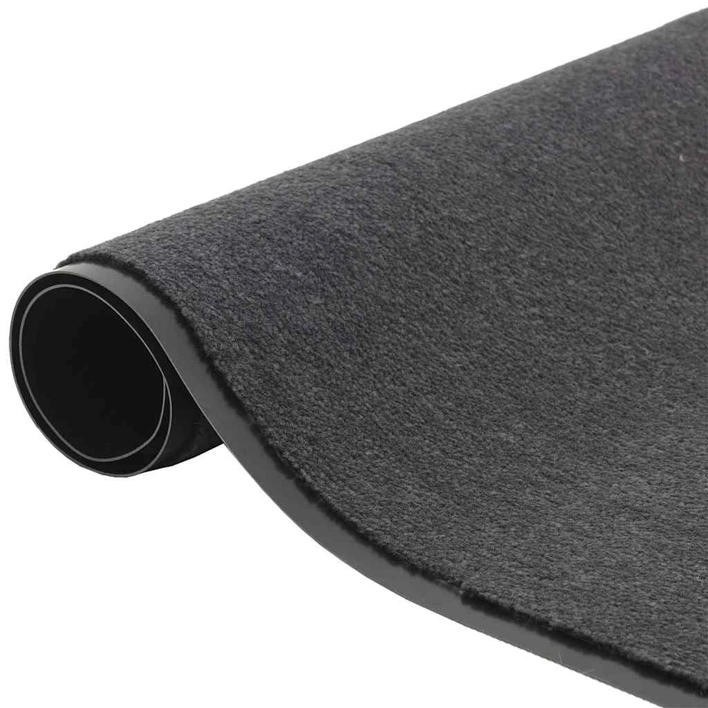 Zerbino antracite 115 x 200 cm design antiscivolo resistente adatto per uso interno ed esterno in PP antracite 02_0058165