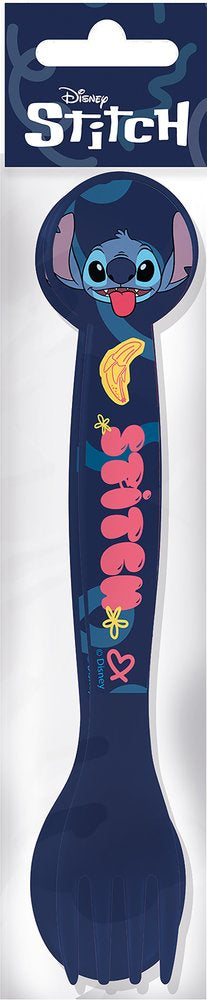 Set due Posate in plastica Disney Stitch per bambini