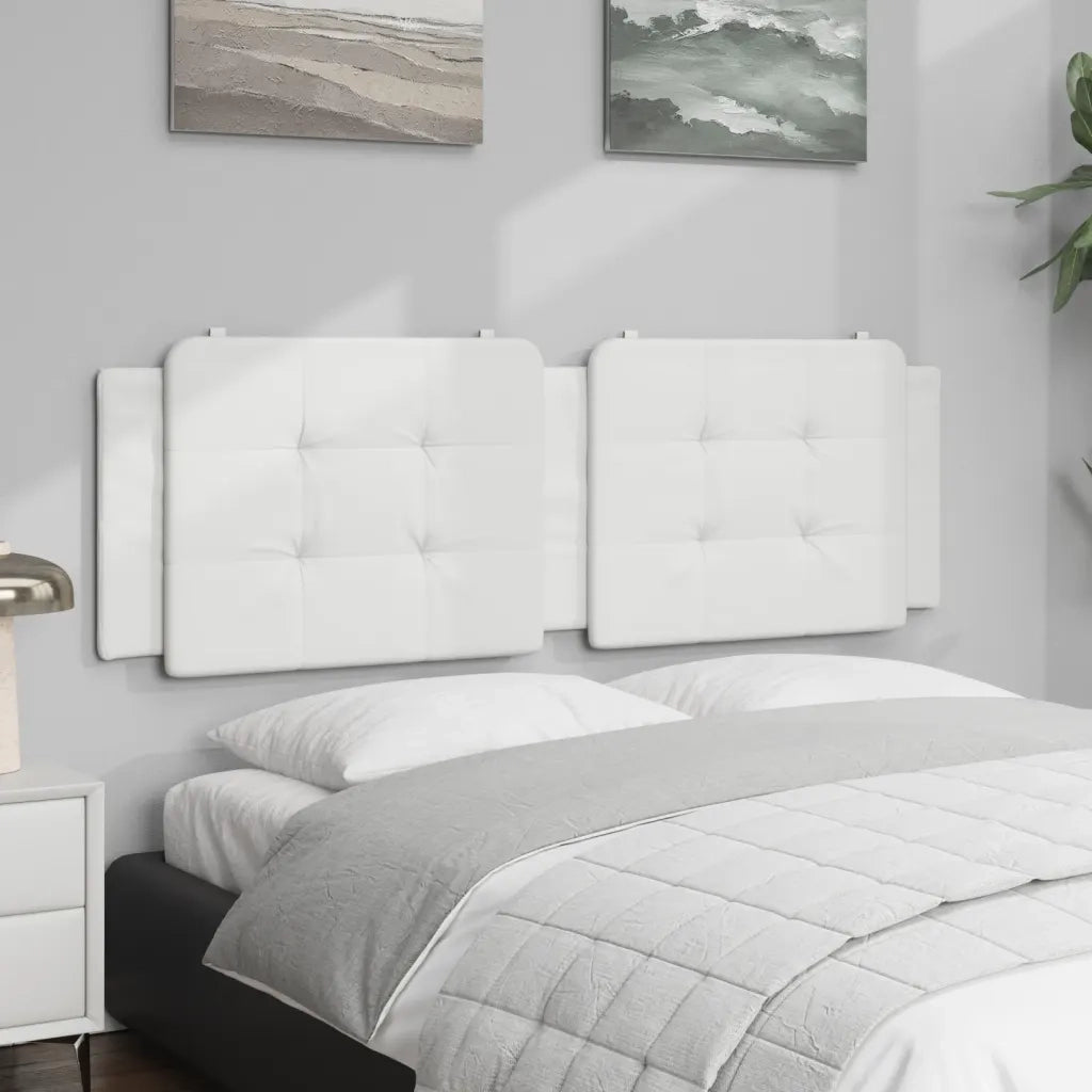 vidaXL Cuscino Testiera Bianco 152 cm in Similpelle