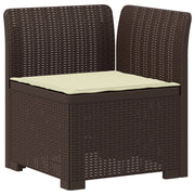 Divano da giardino 4 posti con cuscini aspetto rattan PP 3444002