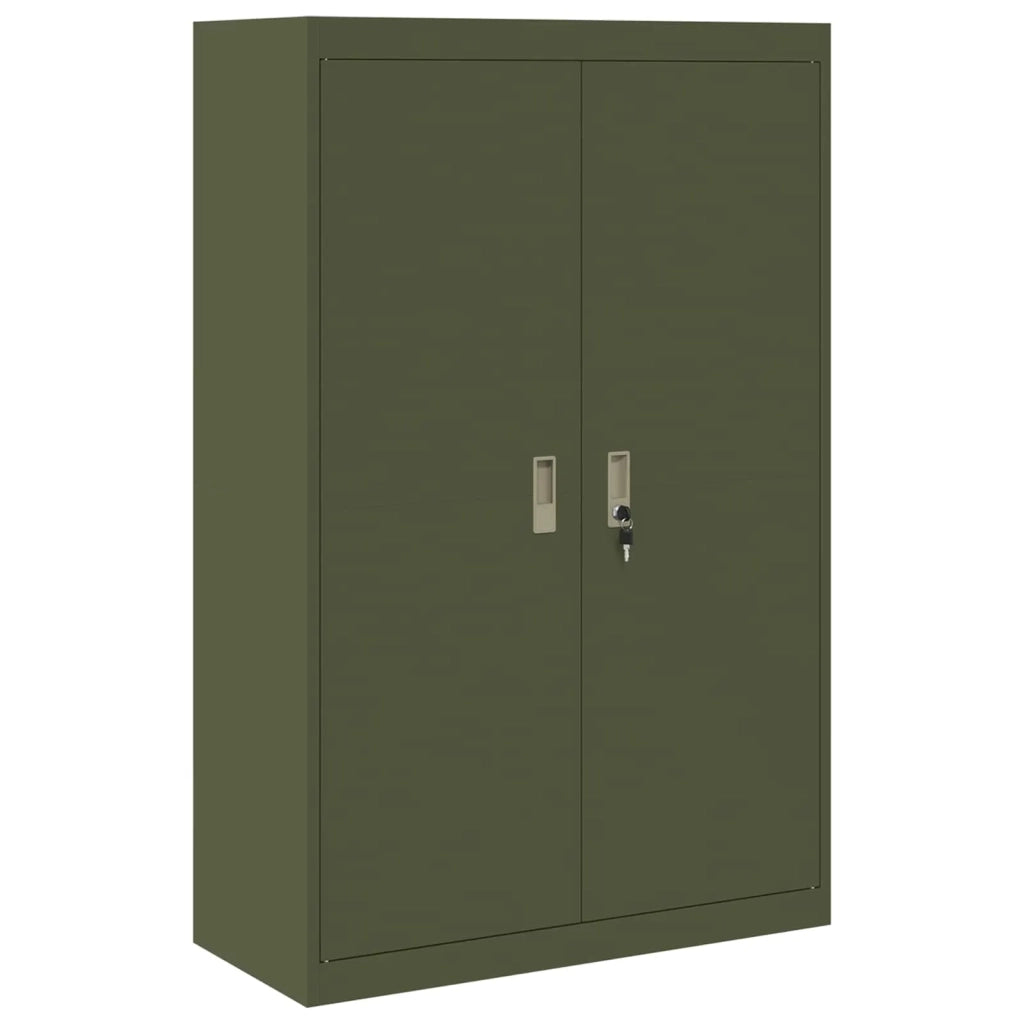 Armadio 2 pz Verde Oliva 90 x 40 x 210 cm Acciaio Bloccabile 3438727