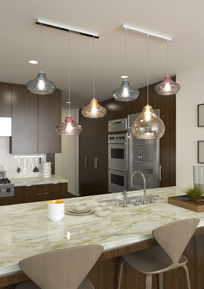 Lampadario Contemporaneo Dress Metallo Bianco Vetro Multicolor 3 Luci E27